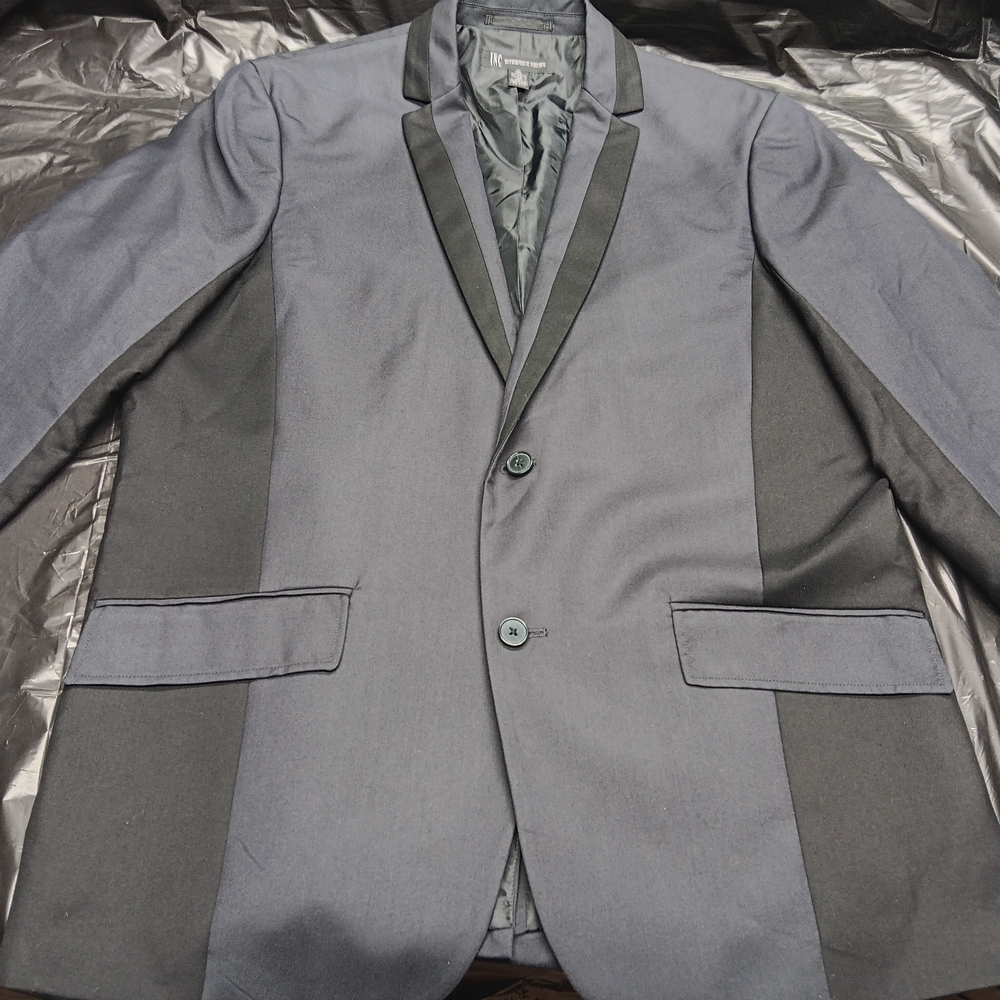 INC International Concepts Two-Tone Blue and Black Tuxedo Blazer Sz XL